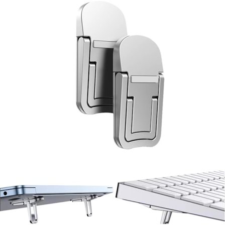 Tastaturforhøjer, 2 stk. Selvklæbende Justerbar Laptop Stativ Foldsbar Usynlig Computer Tastatur Stativ Tiltet Mini Laptop Forhøjer
