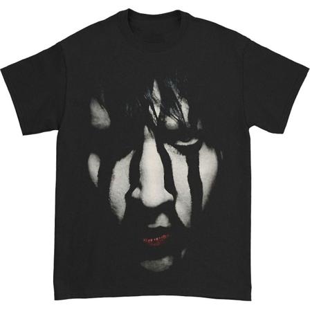 Marilyn Manson Striped Face 2013 Tour T-shirt L