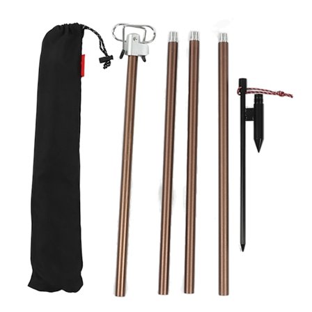 Campinglampe Stativ, Lettvekt Aluminium Legering Utendørs Lanterne Stativ med Oppbevaringspose for Piknik Fiske Kaffe