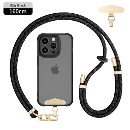 Anti-tyveri mobilholder til mobiltelefon, clips i rustfrit stål og justerbare spænder (sort)