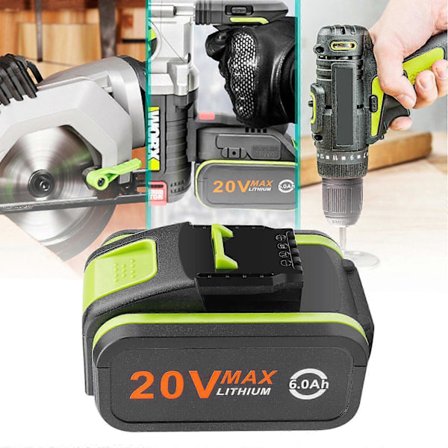 6.0Ah 20V Li-ion akku Worx WA3551 WA3553 WA3551.1 WA3553.1 WA3553.2 WA364 -malleille