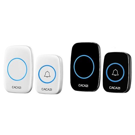 Trådlös dörrklocka set vattentät mini dörrklocka dörrklockor hem dörrklockor(Vit)