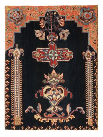 Hand Knotted Persian Tabriz Fine Rug 79X107 Black/Brown