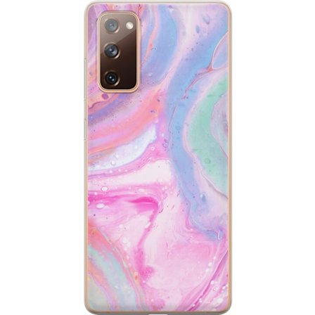 Kompatibel Mobilcover til Samsung Samsung Galaxy S20 FE Abstrakt pastelfarvet marmor kunst med flydende akryl effekt i lyserød, blå og grøn til mod