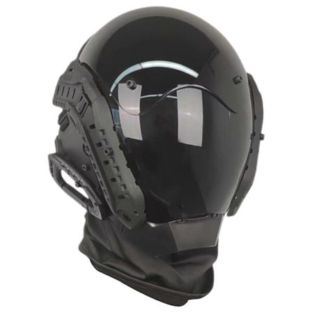 Cyber Punk Maske, Cyber Punk Hjelm med Inkluderede Masker, Futuristisk Maske, Gotisk Cosplay til Voksne, Halloween, Fest, Coolplay Gaver