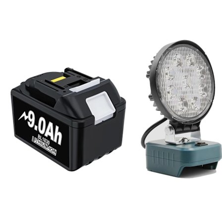 Makita 18V Batteri, 90Ah Kapacitet, Arbejdslampe Funktion, 90AH Batteri Sæt