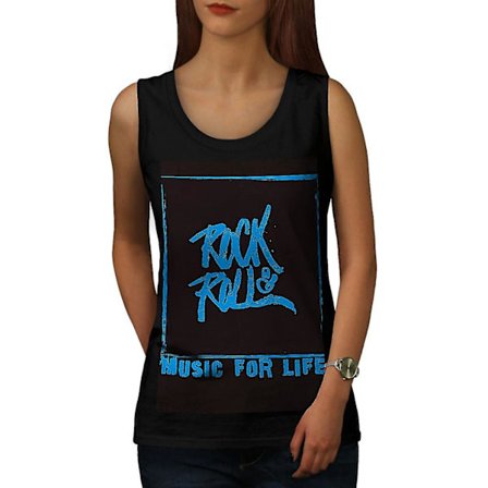 Rock And Roll Life Dam Blacktank Top