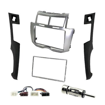 2 Din Bil Stereo Ramme Trim Kit for Dashbord for Yaris Vitz Platz 2005-2011 DVD-spiller Installasjon