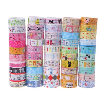 10 Kawaii 4M Tejp Mixade Designer Tecknade Självhäftande Tejp Set för Scrapbooking/Hantverk