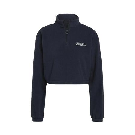 Adidas Originals 1/4 Zipped Cropped Hl0052 Blå, Dame Striktrøjer og sweatere