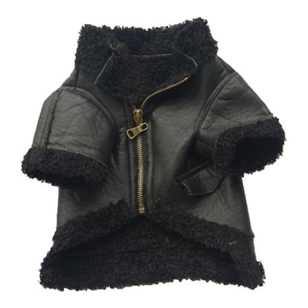 Varm vinterhund skinnjakke for hjemmebruk utendørs fester