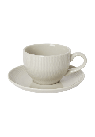 Åhléns Home Cappuccinokopp med fat CELINE Muggar & koppar Grå ONESIZE