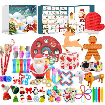 24-dagars julkalenderpaket med fidgetleksaker - Stressreducerande leksakskit, blindbox, julklapp till barn style 11