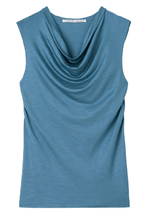 Tiger of Sweden Jela Topp Med Draperad Hals T-shirts Dam Blå S