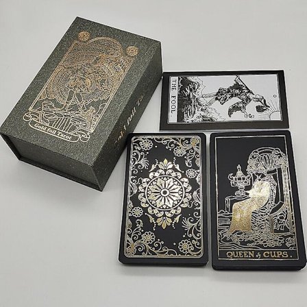 Klassiske guldfolie vandtætte tarotkort med magnetisk æske som en speciel gave