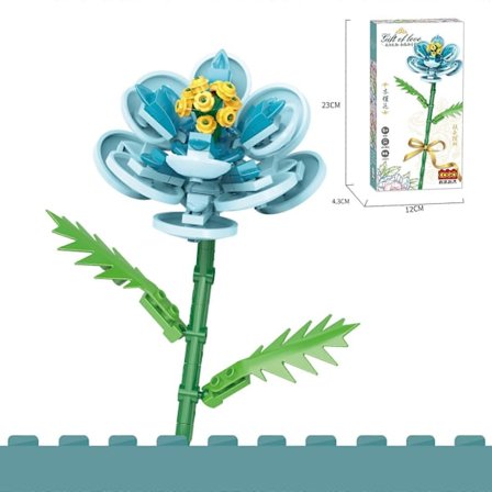 Blomsterbuket Byggesæt/Blokke, DIY Legetøj til Gave 107 stk.