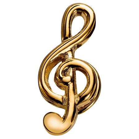 Echus | Gold-Tone Music Note Lapel Pin for Men
