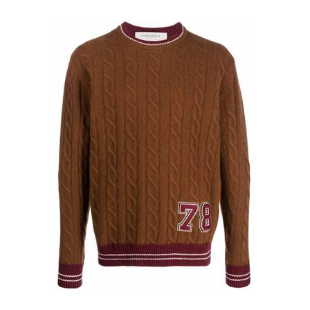 Golden Goose Round-neck Strik Brun, Herre Strik