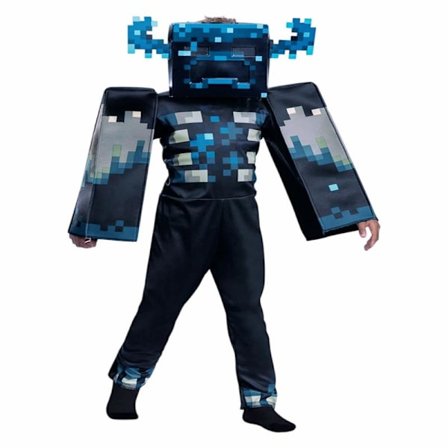 Minecraft Creeper Jumpsuit Kostym för Barn Halloween Cosplay[YDE] Följ ljudet för att vakta