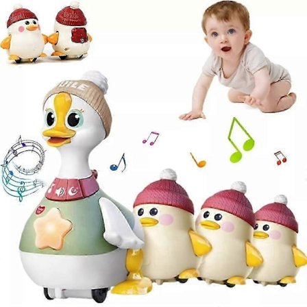 Lelusetti kävelevällä ankkaperheellä vauvoille [DB] A Baby Goose