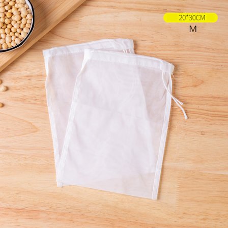 2 stk Genanvendelige nøddemælksposer Sier Nylonfilterpose