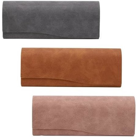 3 Stykker Læder Brilleetui, Hård Brilleetui, Mode