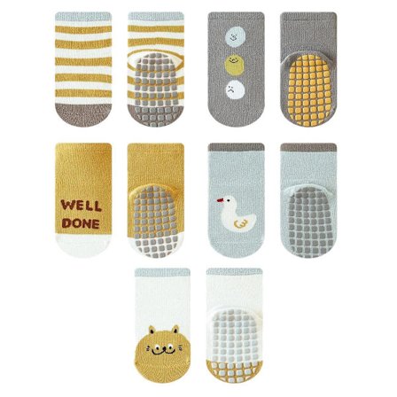 Pairs Baby Halkfria Sockor, Toddler Sockor med Handtag Barn Cr S KLB