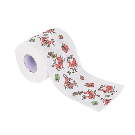 Julemønster farvet toiletpapir Nisse juletræ printet væv (2 stk) zdq
