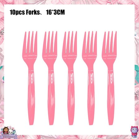 Gabby Dollhouse Birthday Party Supplies: Rosa Gabby Cat-koppar, tallrikar, servetter, ballonger, bakgrund