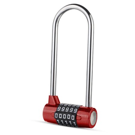 Lång balk skåp dörrhandtag kombinationslås gym hänglås 5 positioner bagage säkerhetsskåp skåp röd