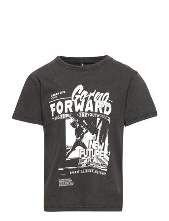Kobluke Reg S/S Unified Tee Box Jrs T-shirts Short-sleeved Svart Kids Only