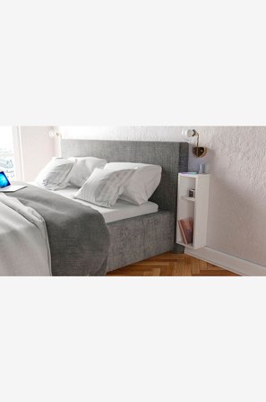 Hanah Home - Yöpöytä Turra - Valkoinen - Yöpöydät - - Homeroom