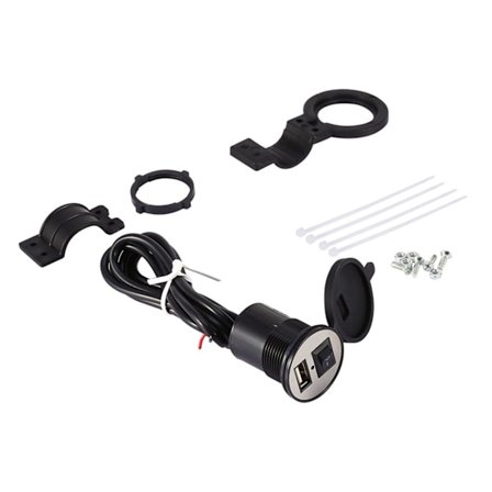 USB Motorcykel Vattentät 12V Mobiltelefon Laddare Strömförsörjningsuttag