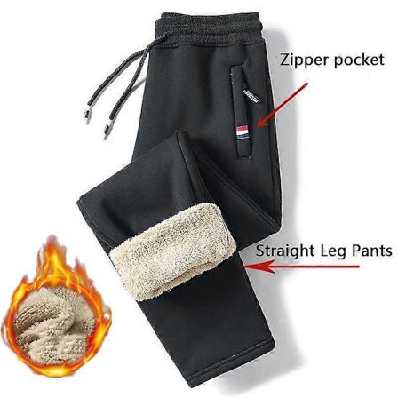 Vinter Lammeuld Varme Afslappede Bukser Mænd Fitness Sportstøj Træningsdragt Underdele Sweatpants Bukser Træningsbukser Herre Joggingbukser