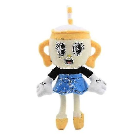 15cm-28cm Spill Cuphead Plussjeleketøy Mugman Den Legendariske Kalk Dice Fyllte Lekefigurer Plussjedokke Cuphead Nøkkelringer Henger 25cm8