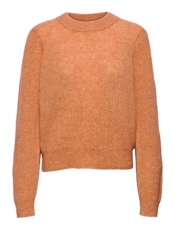 Brooky Knit Puff O-Neck Orange Second Female