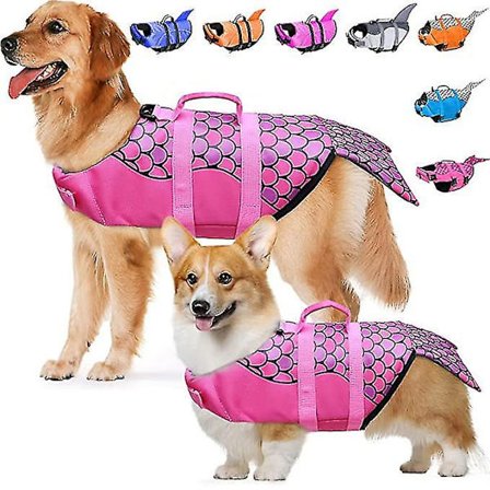 Hunde Redningsvest Bærbar Hund Ripstop Svømmevest, Justerbar Redningsvest Med Redningshåndtag Til Små, Mellemstore Og Store Hunde