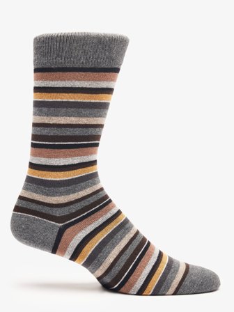 John Henric Men's Multicolored Socks Multi Stripe Size Onesize