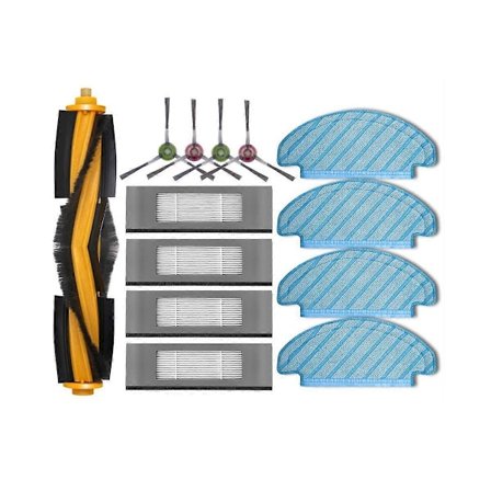 Varaosatarvikkeet Deebot N8 / N8+ / N8 Pro+ / N8 Pro+ Plus -malleille, pääsivuharja, Hepa-suodatin, moppiliina