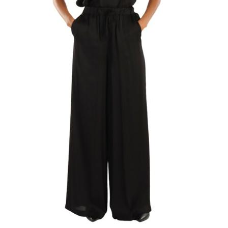 Manila Grace, Wide Trousers Zwart, Dames, Maat:XS