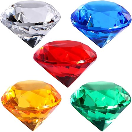 30mm Flerfärgade Akryl Ädelstenar Piratskatt Fest Dekoration Bordsdekoration Vasfyllnad Plast Ädelstenar Pack Om 40 (flerfärgade)