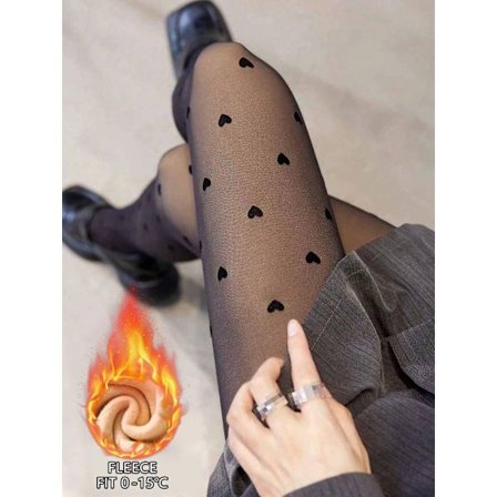 Fleece Tights för Kvinnor Varma Vinter Tights Sexiga Genomskinliga Strumpbyxor Termiska Elastiska Tights Mode Leggings Dam