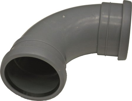 Pipelife 172386 Bøy med 2 muffer, lang radius, 88,5° 110 x 110 mm, Innendørsavløp