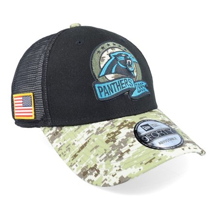 New Era - NFL - Black - trucker - Cap - Carolina Panthers M 9FORTY NFL Salute To Service 22 Black/Camo Trucker - Hatstore
