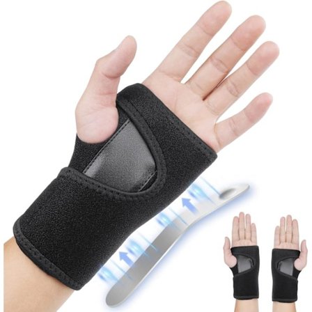 Rannetuki, rannekanavaoireyhtymä, jännetulehdus ja niveltulehdus, pehmustettu auttamaan rannekanavaoireyhtymässä ja lievittämään kipua, vasen käsi 1 