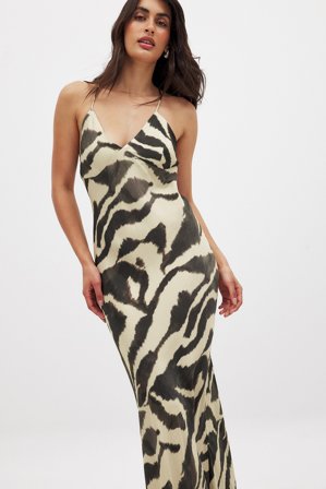 NA-KD Satin Slip Dress - Slip-kjoler - Flerfarvet - EU 42