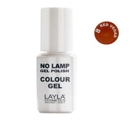 Layla No Lamp Gel Polish Colour Gel colore n.8 Red Vegas 10ml