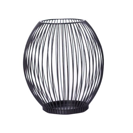 Sort Lanterne Vintage Lysestager Retro Metal Jern Belysning Bur Lysestager Ornament Til Fest Hjem Stueborde Dekoration