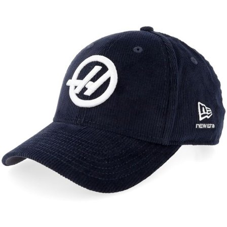New Era - Motor Blå adjustable Keps - Haas F1 26 Cord 9FORTY M-crown Navy Adjustable @ Hatstore