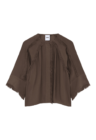 DAY Birger et Mikkelsen Cassie Blouse - Sheer Fringes Blusar Dam Brun 36